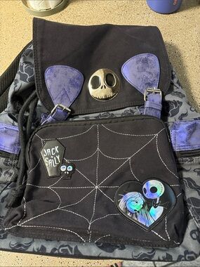 Ellington Black & Purple Jack Skellington Kids Backpack